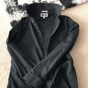 Men’s Express 1MX black button up.